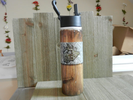 20 oz. Skinny Water Bottle With Straw